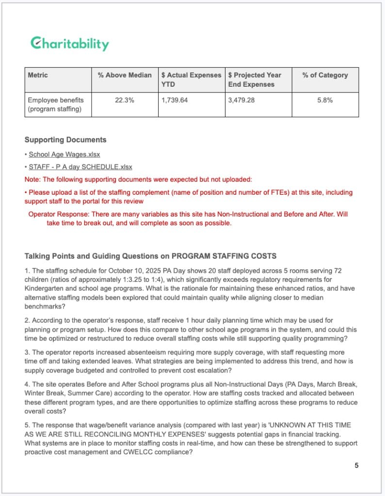 Cost Review report 5