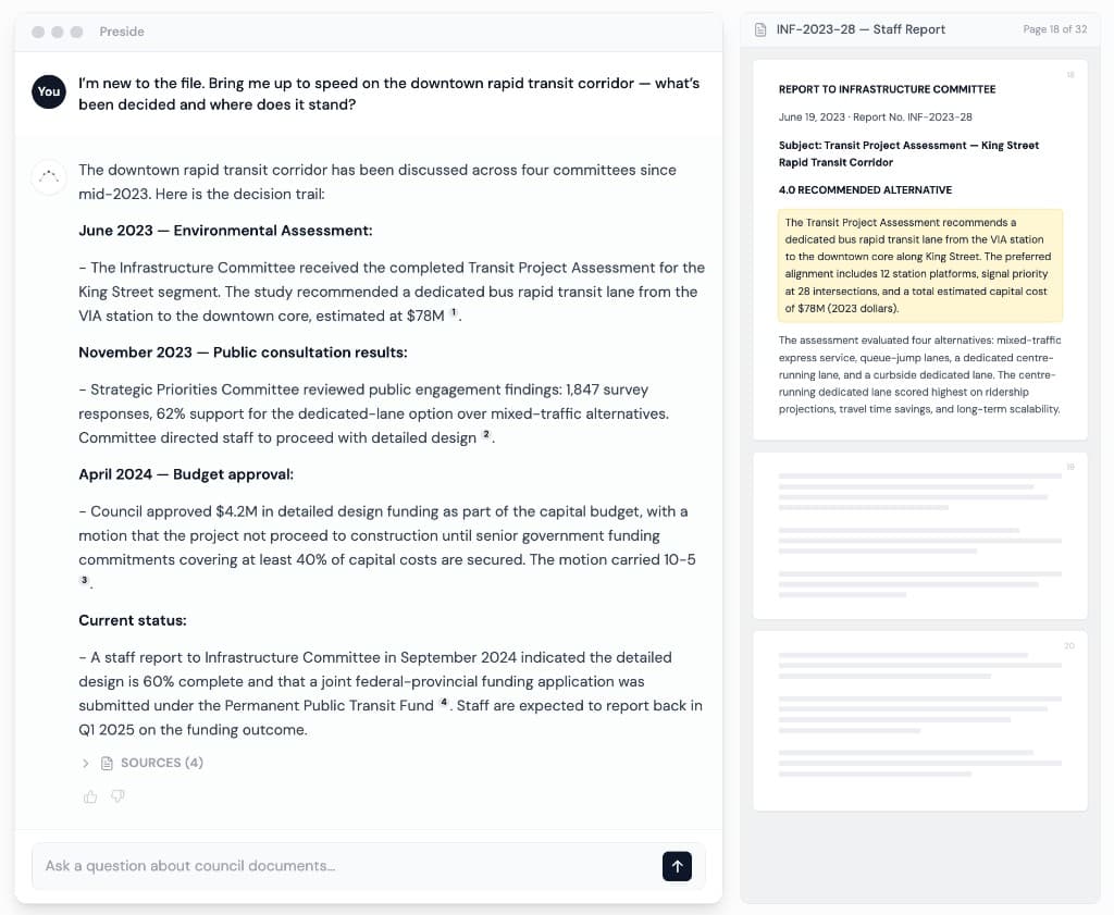 Preside — Your System of Intelligence screenshot